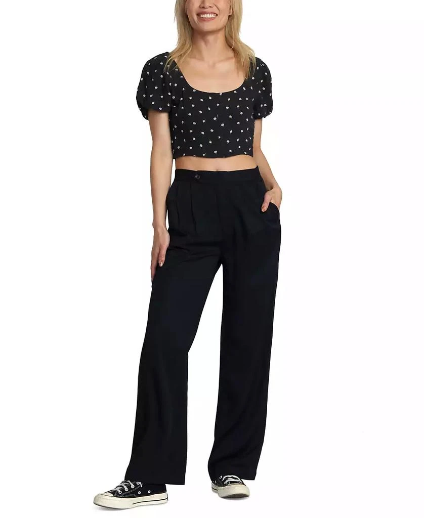 RVCA Juniors' Nova Cropped Puffed-Sleeve Top 5