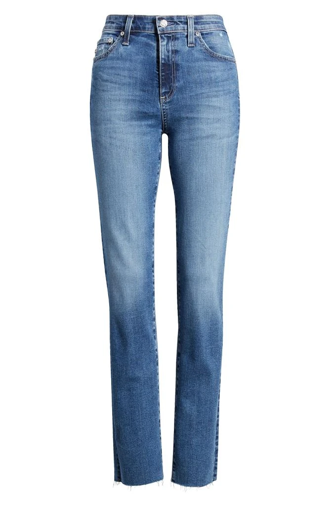 AG Mari Raw Hem High Waist Slim Straight Leg Jeans 5