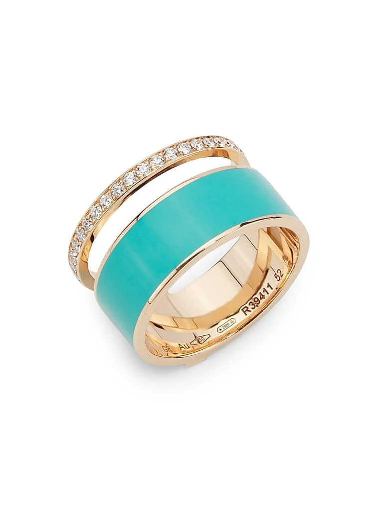 Repossi Berbere Chromatic 18K Rose Gold, Laquer &amp; 0.34 TCW Diamond Ring 1