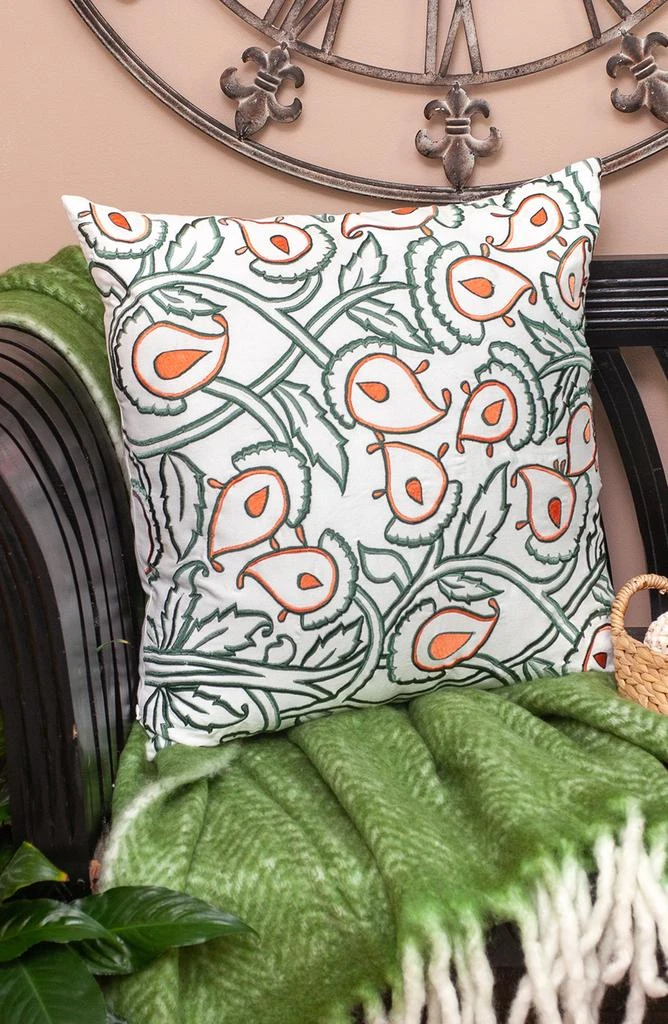 Parkland Celeste Embroidered Throw Pillow 6