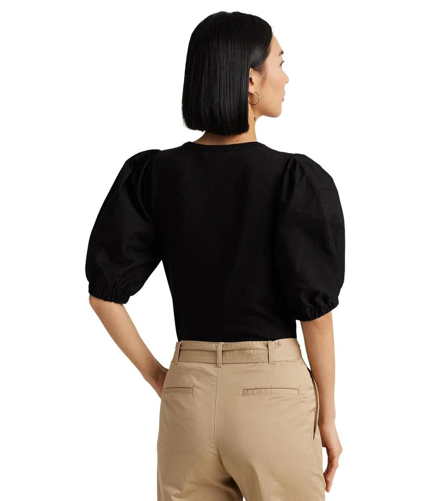 Ralph Lauren Stretch Cotton Puff-Sleeve Henley Tee 2