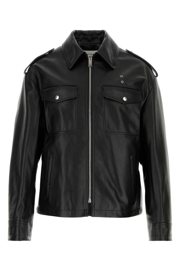 レザージャケット・コート Alexander Mcqueen Leather Oversize Aviator Jacket Men's Studded Leather Aviator Jacket in Black | Alexander
