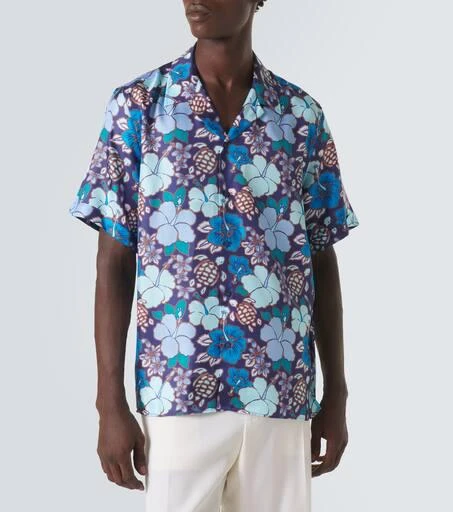 Vilebrequin Charli floral silk bowling shirt 3