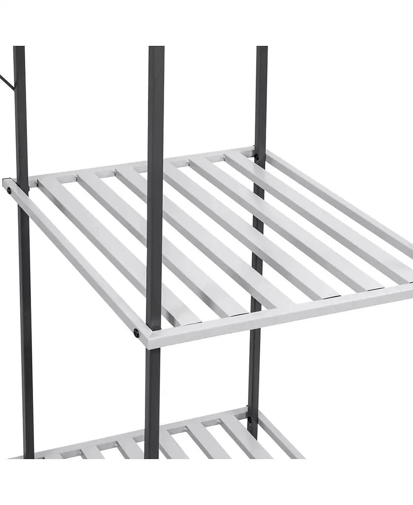 Honey Can Do Freestanding Metal Open Closet Wardrobe 9