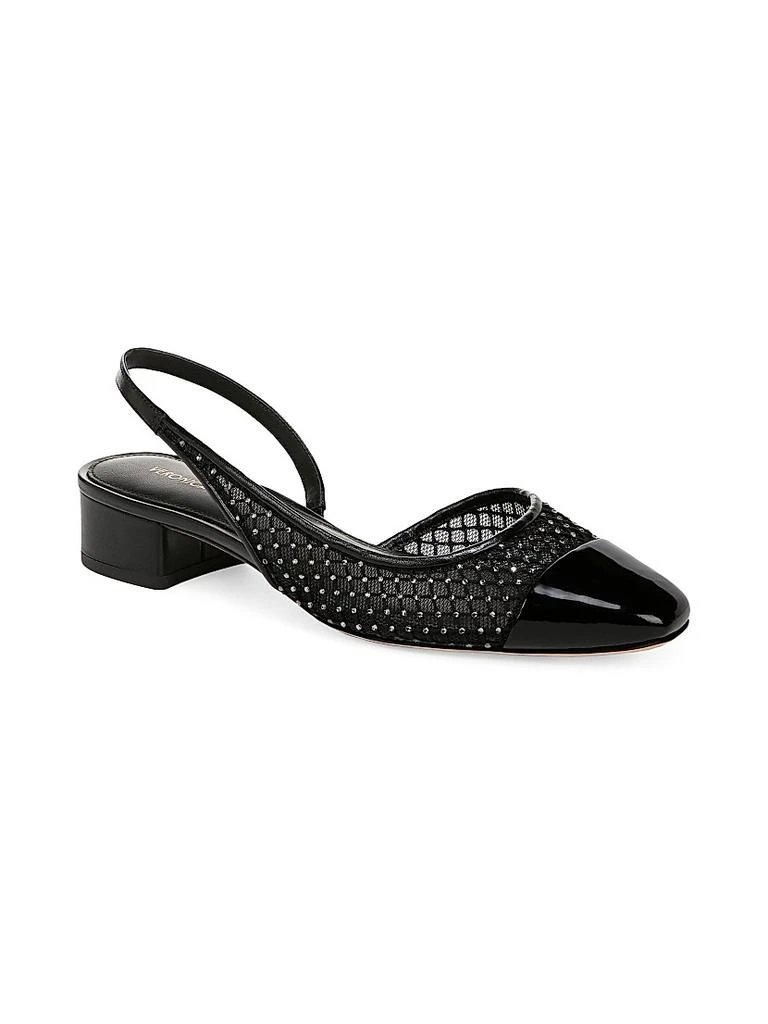VERONICA BEARD Cecile 25MM Rhinestone-Mesh Slingback Pumps 2