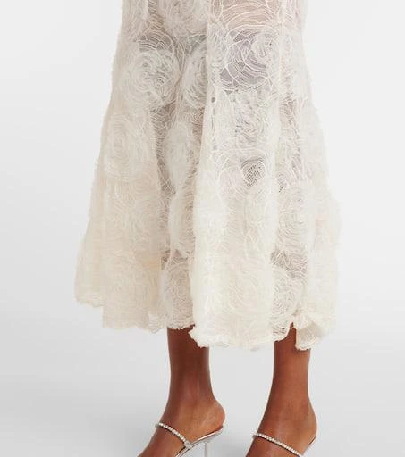 Self Portrait Semi-sheer lace midi dress 5