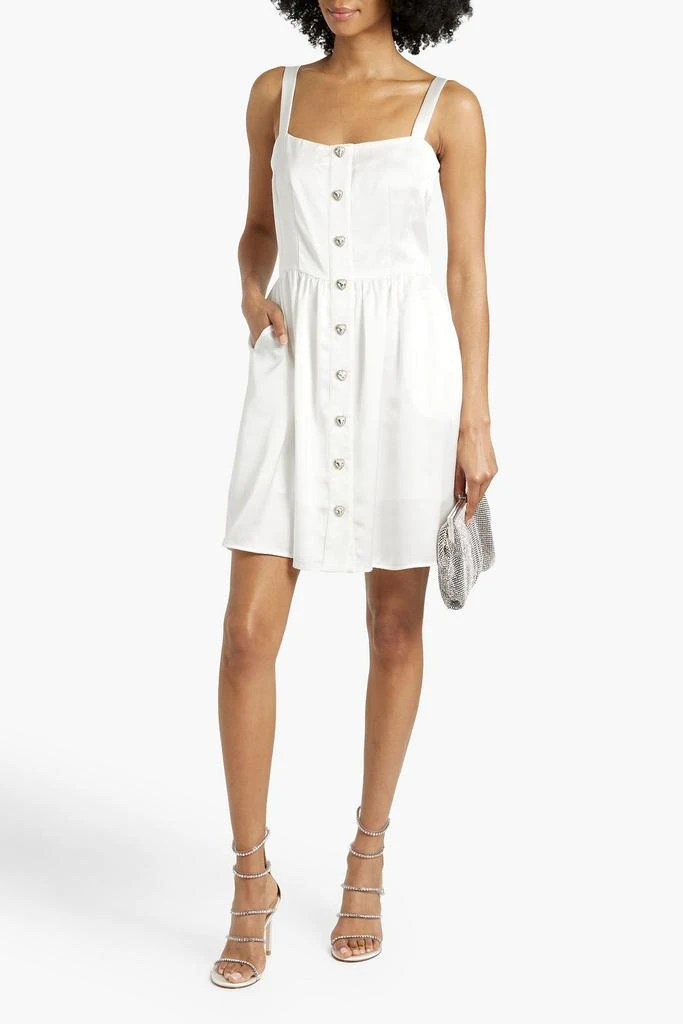 HVN Laura embellished satin mini dress 2