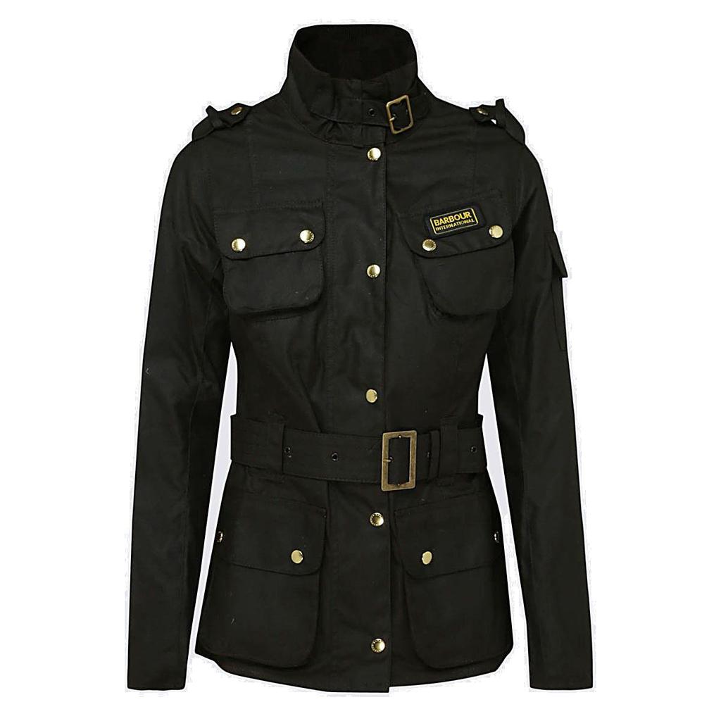 Barbour Barbour International Logo Embossed Waxed Jacket