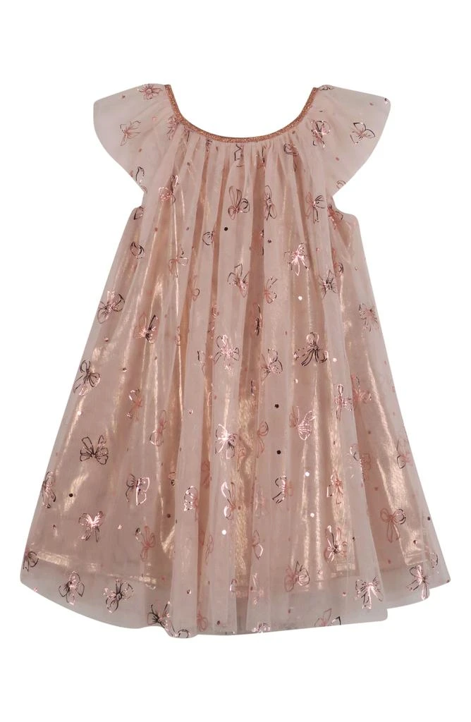 Zunie Kids' Bow Foil Fluffy Mesh Dress 2