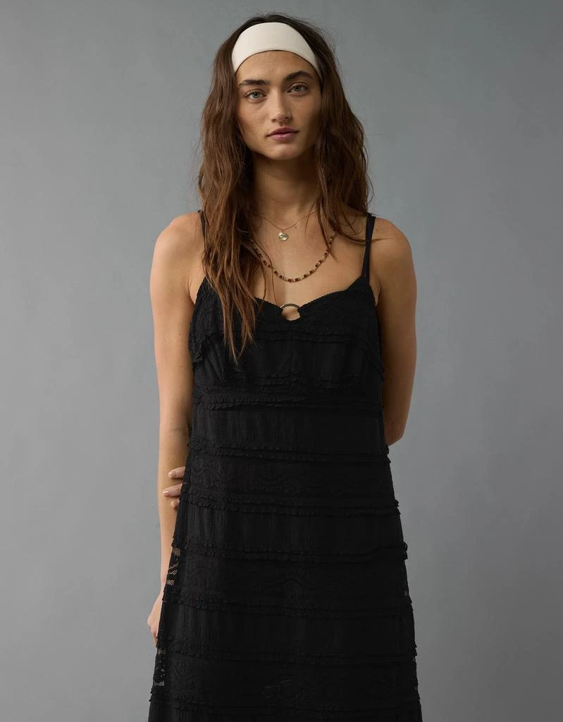 AE AE Lace V-Neck Tiered Midi Dress 5