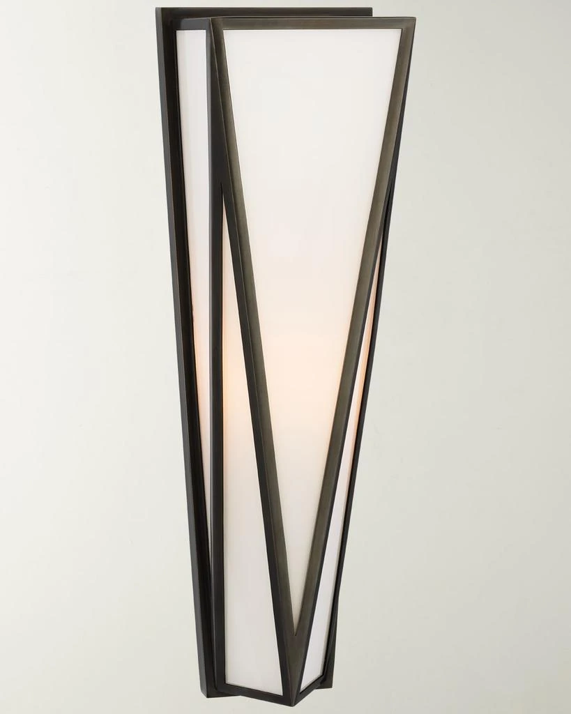 Julie Neill Lorino Medium Sconce In Bronze With White Glass By Julie Neill 1