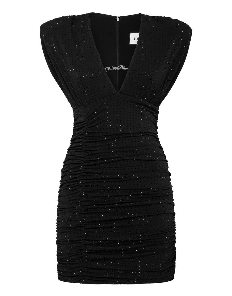 knee length dresses for ladies Black Sequin Detailed Mini Dress