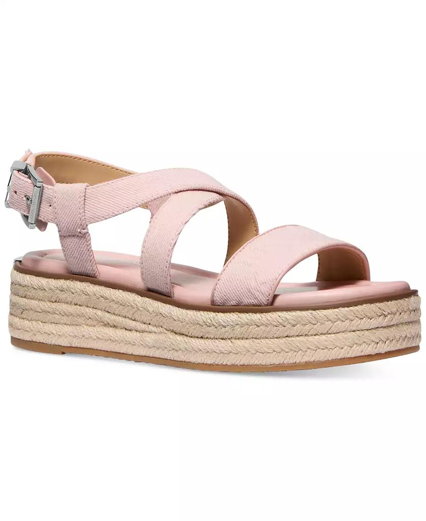 Michael Kors Lynn Leather Buckled Espadrille Sandals