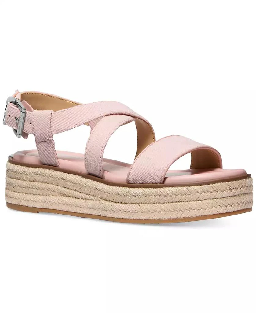 Michael Kors Lynn Leather Buckled Espadrille Sandals 1
