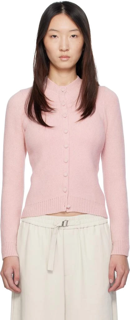 Magda Butrym Pink Classic Round-Neck Cardigan 1