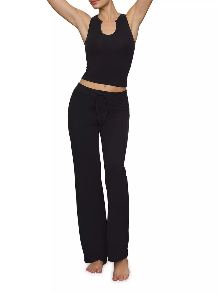 SKIMS Cotton Jersey Straight-Leg Pants 2