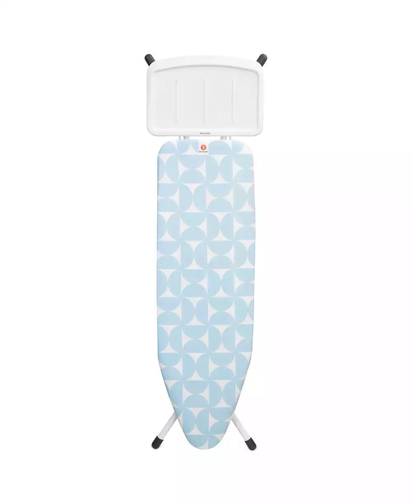 Brabantia Ironing Board B, 49 x 15" 124 x 38 Centimeter - Solid Steam Unit Holder, 1" 25 Millimeter White Frame