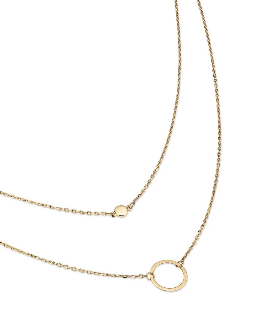Moon & Meadow Layered Circle Pendant Necklace in 14K Yellow Gold, 17" - Exclusive 3