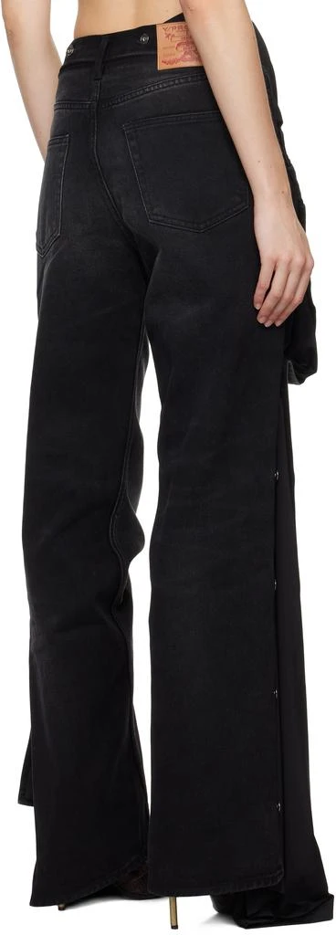 Y/Project Black Collapsed Waist Jeans 3