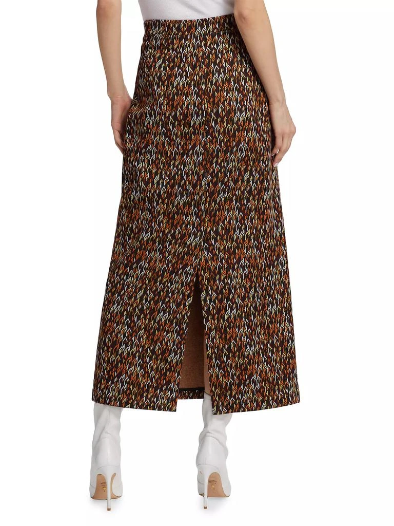 ROSETTA GETTY Jacquard Chevron Maxi Skirt 5