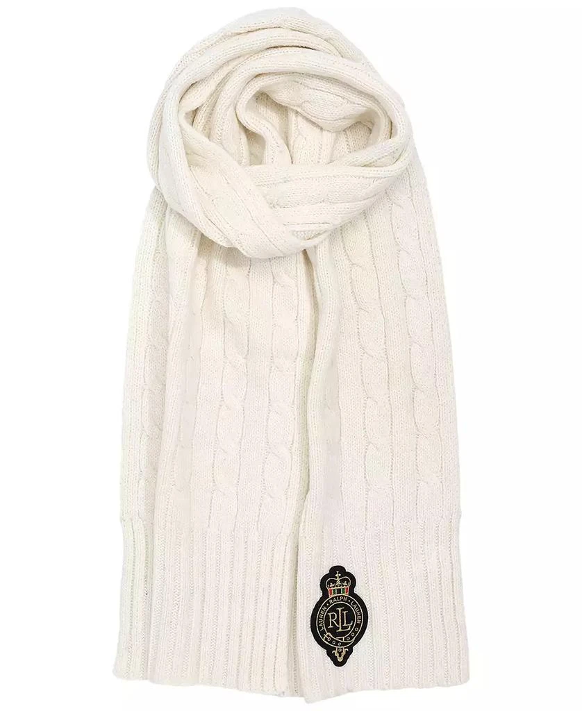 Ralph Lauren Cable Crest Patch Scarf