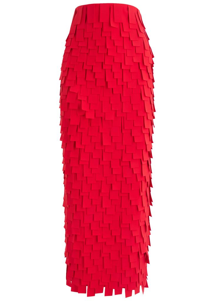 A.W.A.K.E MODE Laser-cut open-back crepe maxi skirt
