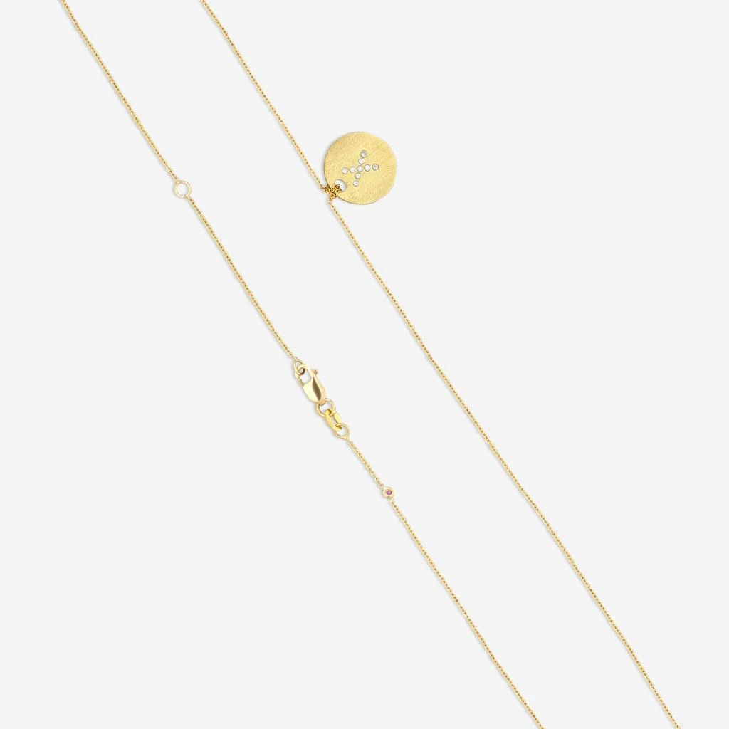 Roberto Coin Roberto Coin Tiny Treasures 18K Yellow Gold Diamond "X" Pendant Necklace 000801AYCHXX 3