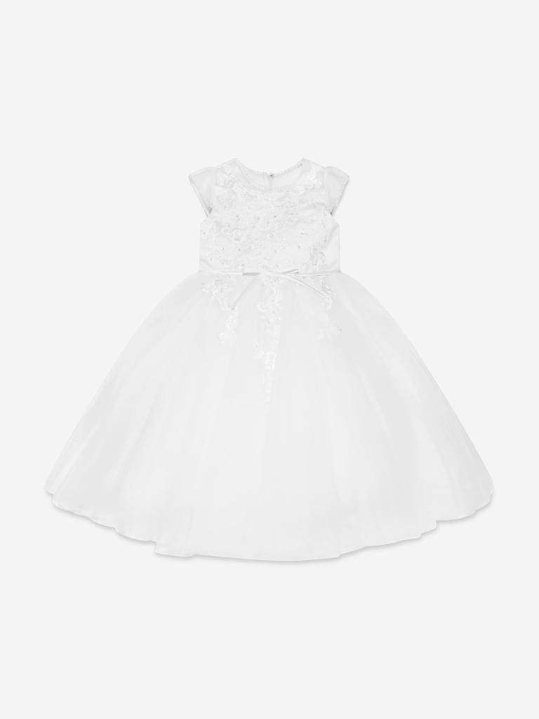 Sarah Louise Sarah Louise Girls Ceremonial Ballerina Length Dress in White
