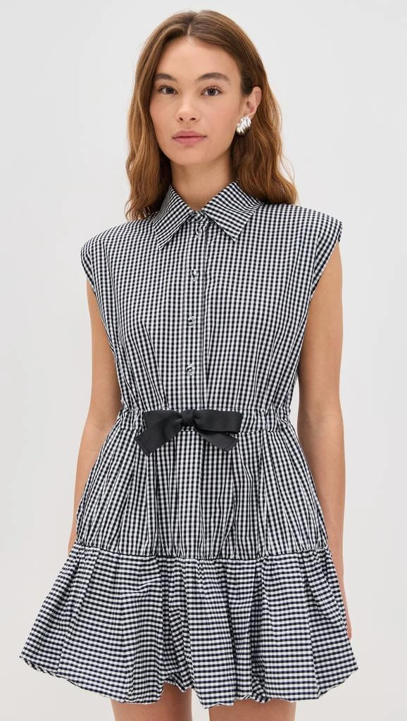 Sea Neci Gingham T-Shirt Bubble Mini Dress 1