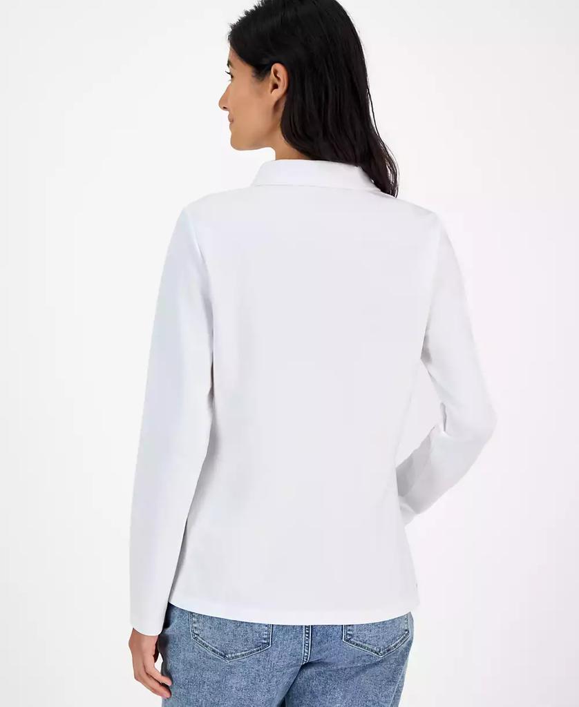 Nautica Jeans Women's Long Sleeve Polo Shirt