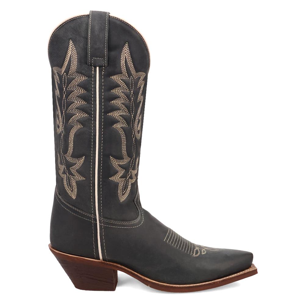Laredo Carly Embroirdered Snip Toe Pull On Cowboy Boots
