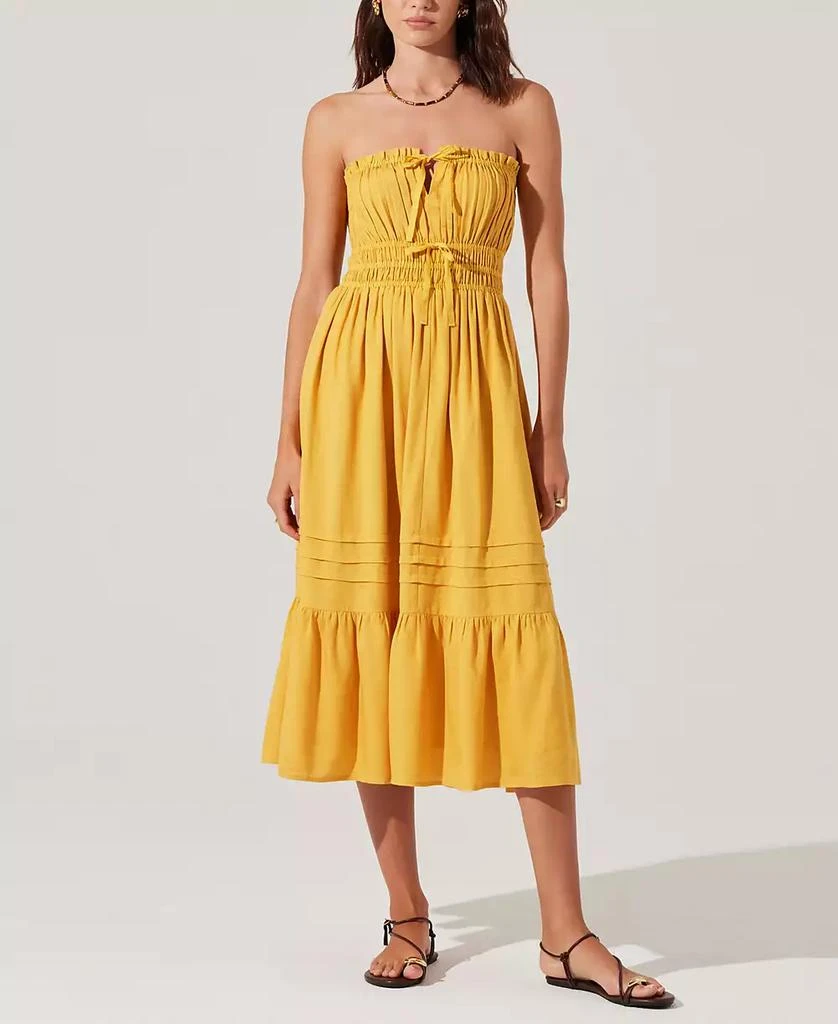 knee length dresses for ladies Ascella Sweetheart Pleated Midi Dress