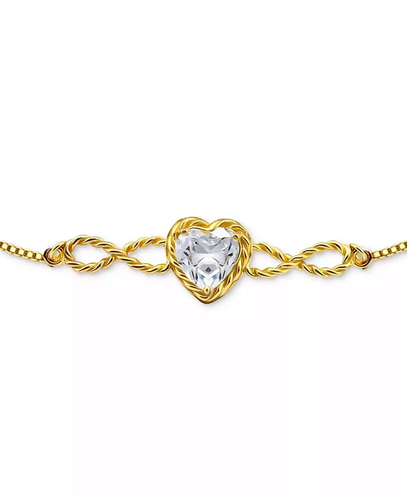 Giani Bernini Heart Cubic Zirconia Infinity Link Bolo Bracelet (1-7/8 ct. t.w.) in 18k Gold Over Sterling Silver, Exclusively at Macy's 4