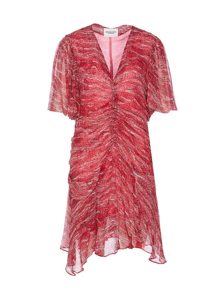 open lace back dress Isabel Marant toile Red Tartan Wool Milkmaid Dress