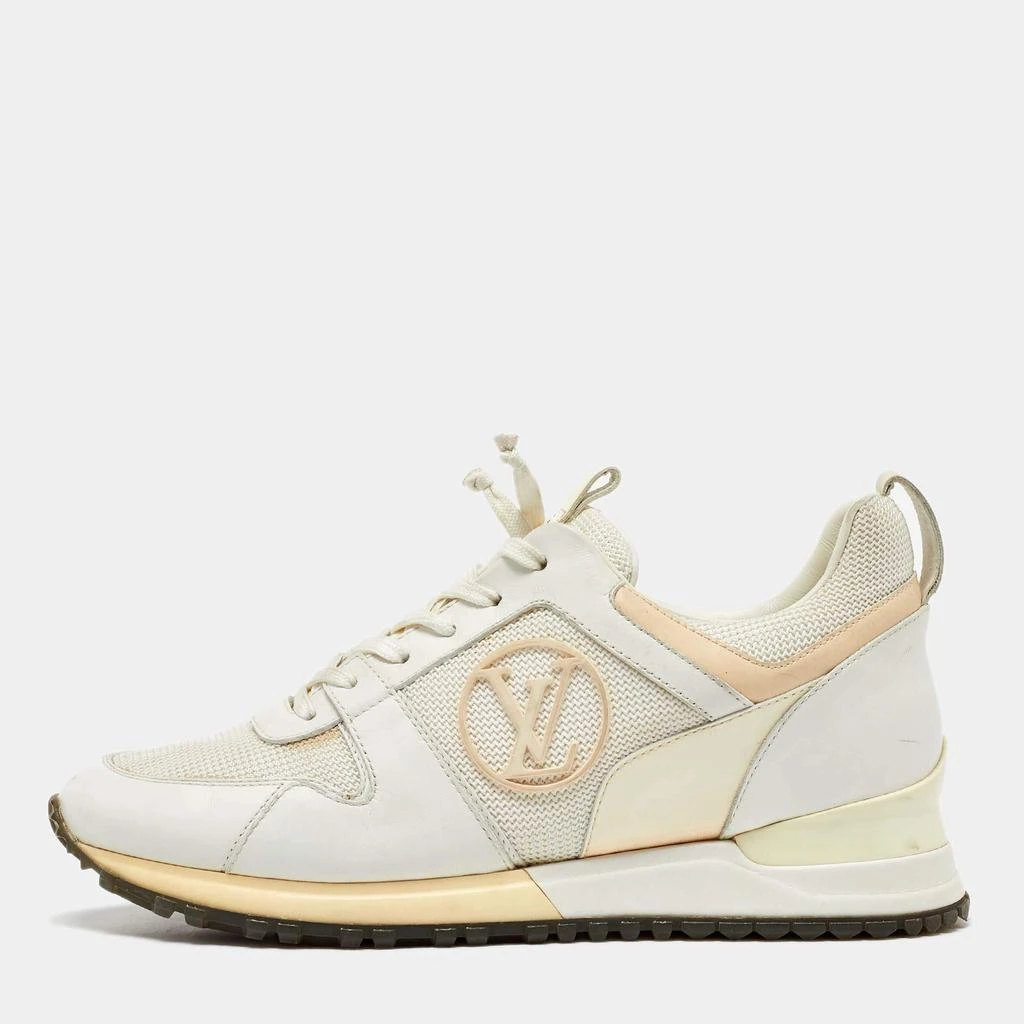 Louis Vuitton Louis Vuitton White Leather and Mesh Run Away Sneakers Size 37 1