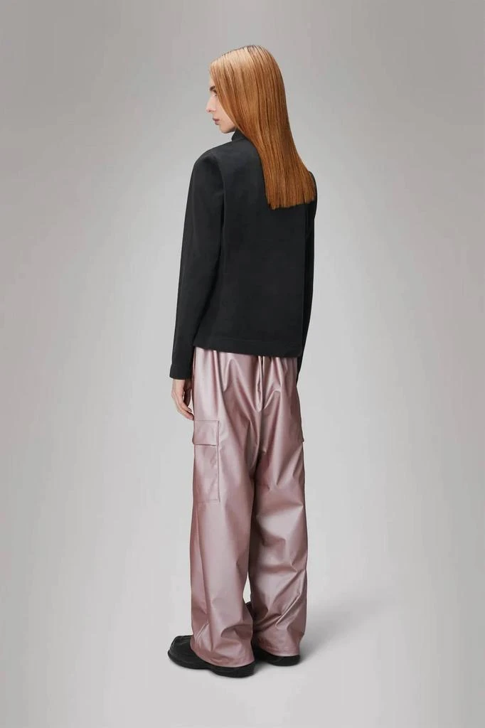 RAINS Addis Fleece Half Zip Sweater In Black 2