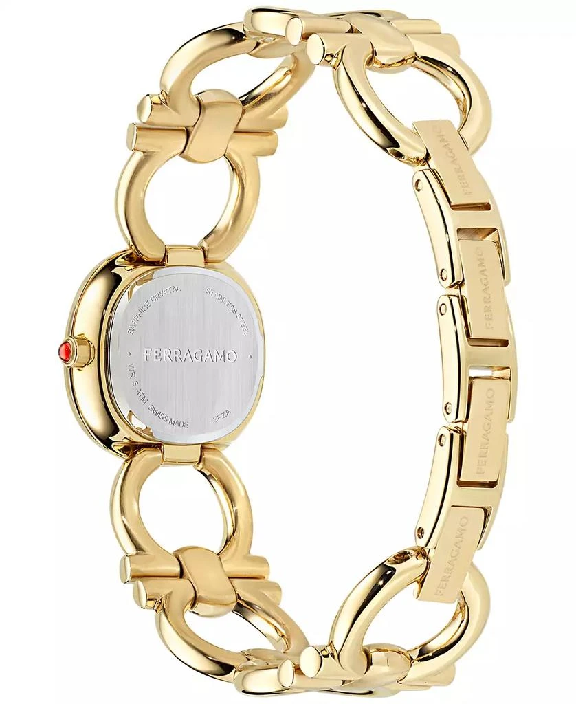 Salvatore Ferragamo Women's Swiss Double Gancini Gold Ion Plated Link Bracelet Watch 25mm 3