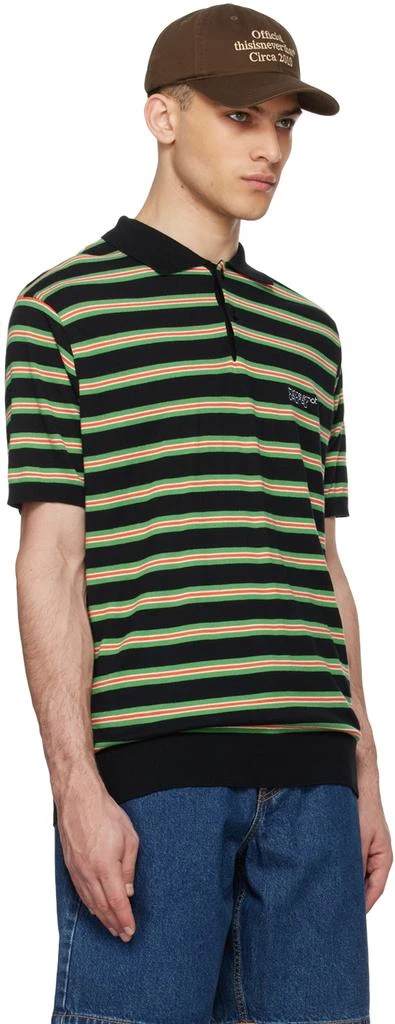 thisisneverthat Black Striped Polo 2