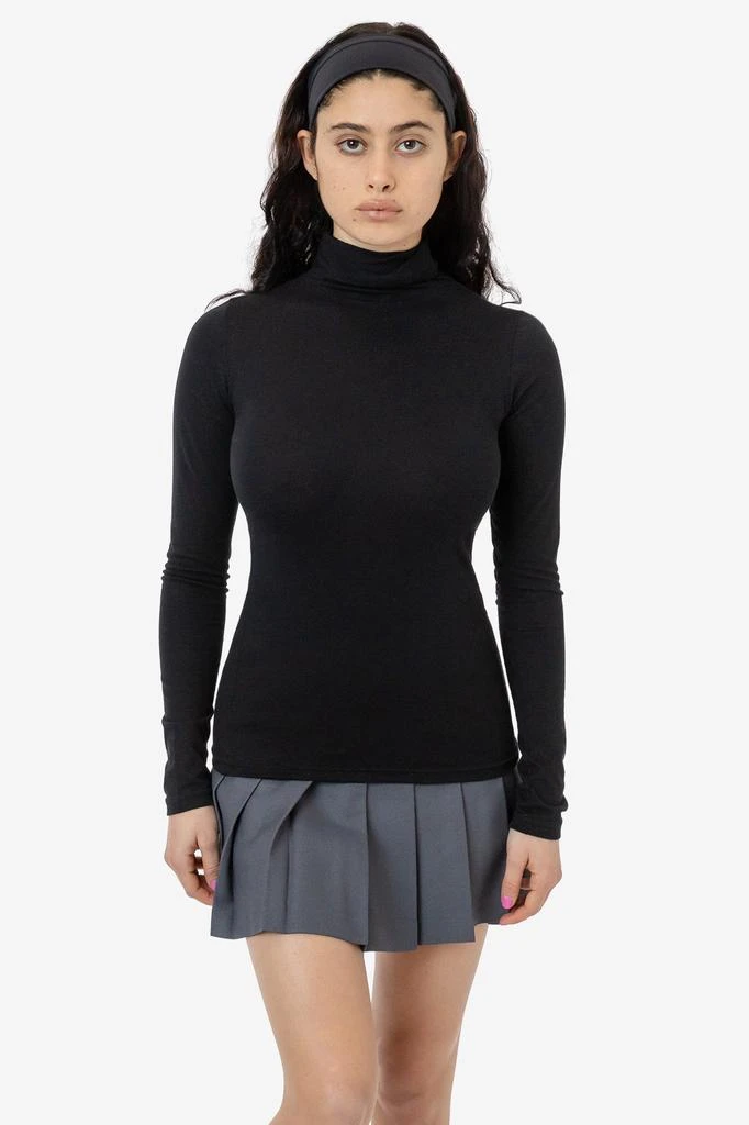 Los Angeles Apparel FF306 - 50/50 Poly Cotton Mock Turtleneck 4