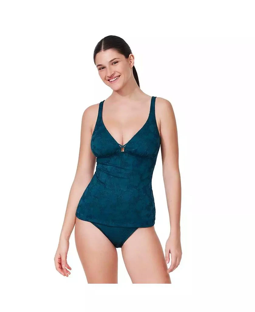 Gottex Women
s Jolene Textured V Neck Tankini Top 4