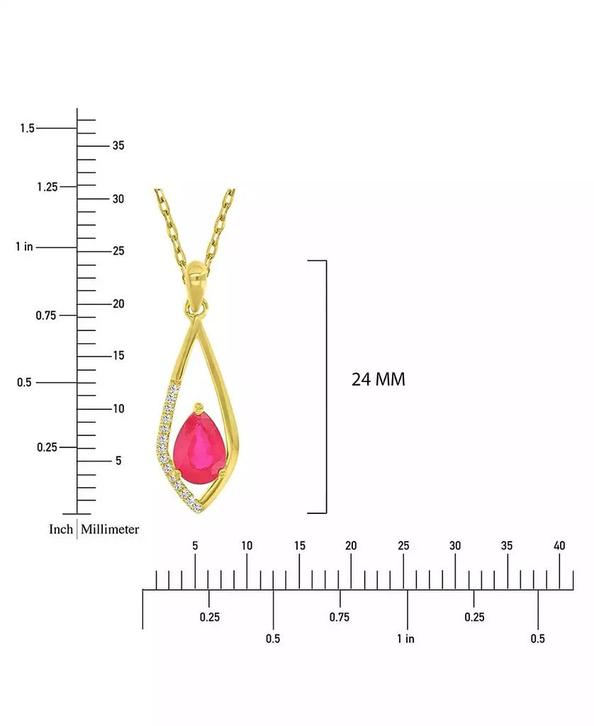 Macy
s Diamond (0.042 ct. t.w.)
Ruby (0.75 ct. t.w.) Pendant Necklace in 10k Yellow Gold 5