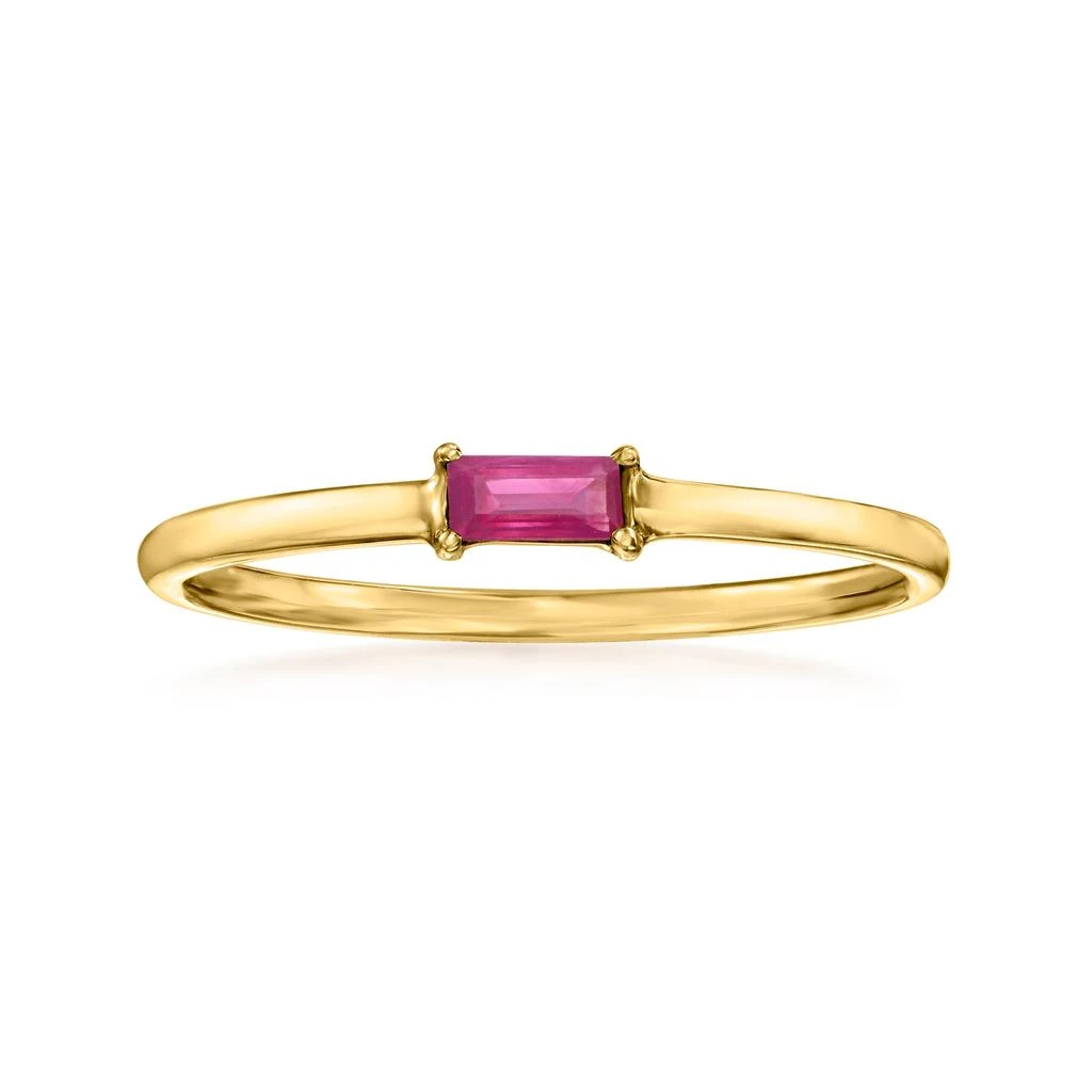 RS Pure by Ross-Simons Ruby Ring in 14kt Yellow Gold 1