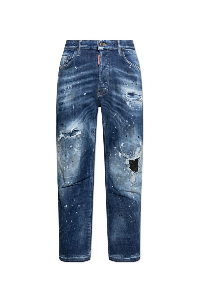 パンツ vetements 23ss wide distressed denim Vetements Distressed Jeans In Blue - 36% Off | Editorialist