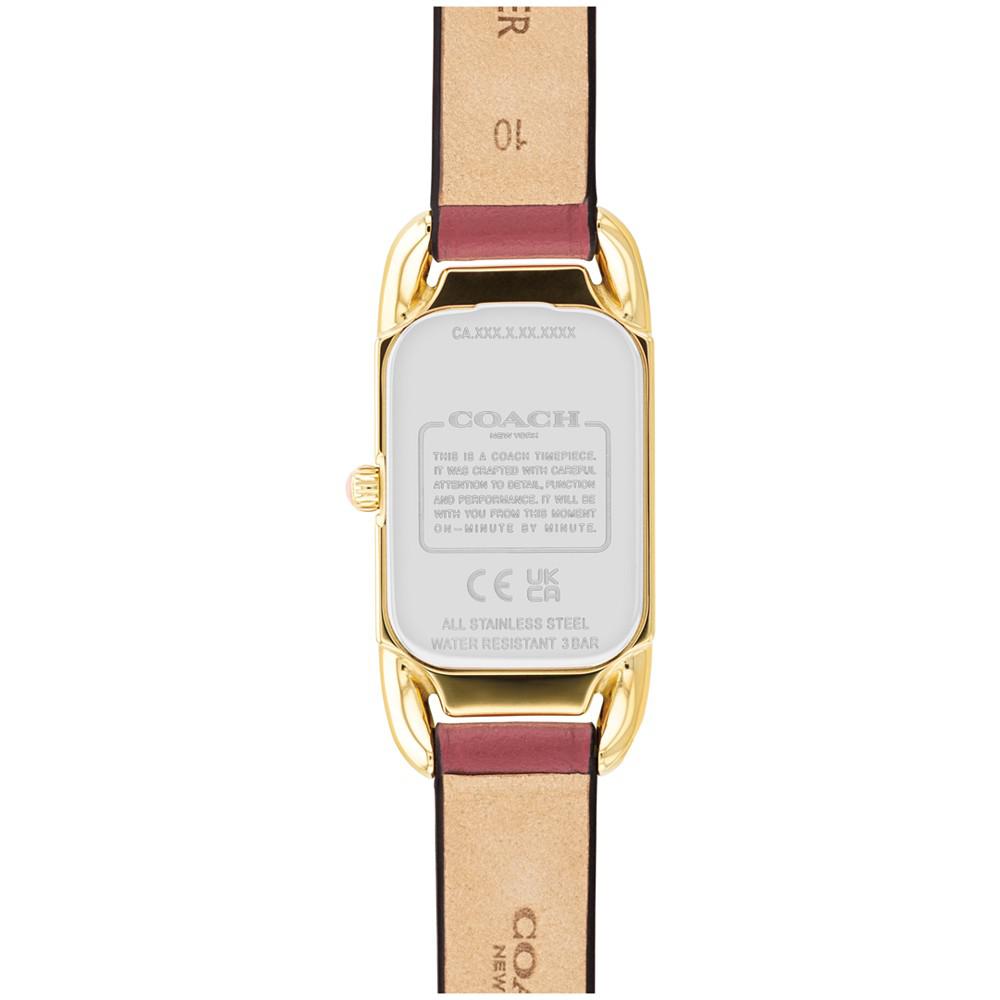 COACH Women's Cadie Quartz Blush Leather Strap Watch 17.5mm x 28.5mm