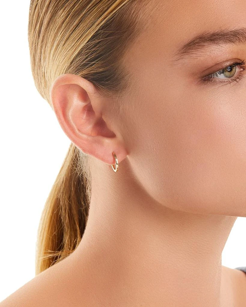 Moon & Meadow 14K Yellow Gold Small Polished Huggie Hoop Earrings 2