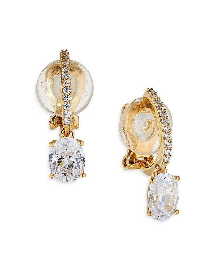 Nadri Modern Love Oval Drop Clip On Earrings 1