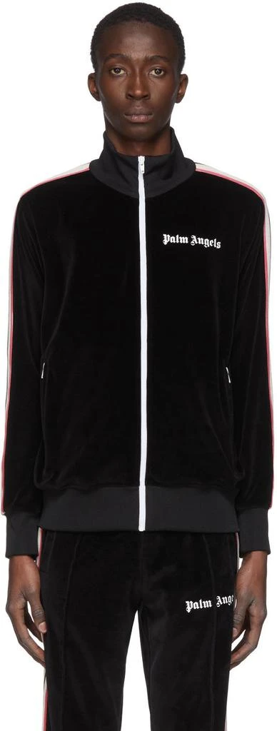 Palm Angels Black Chenille Track Jacket 1