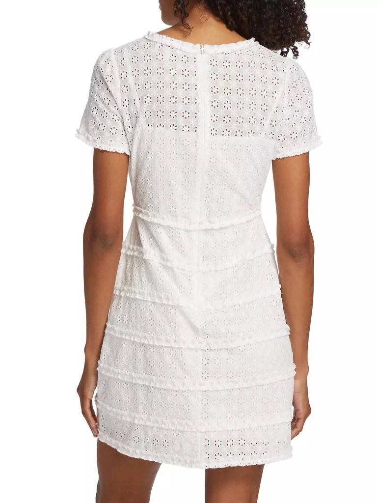 HVN Mini Natalie Eyelet-Embroidered Minidress 5