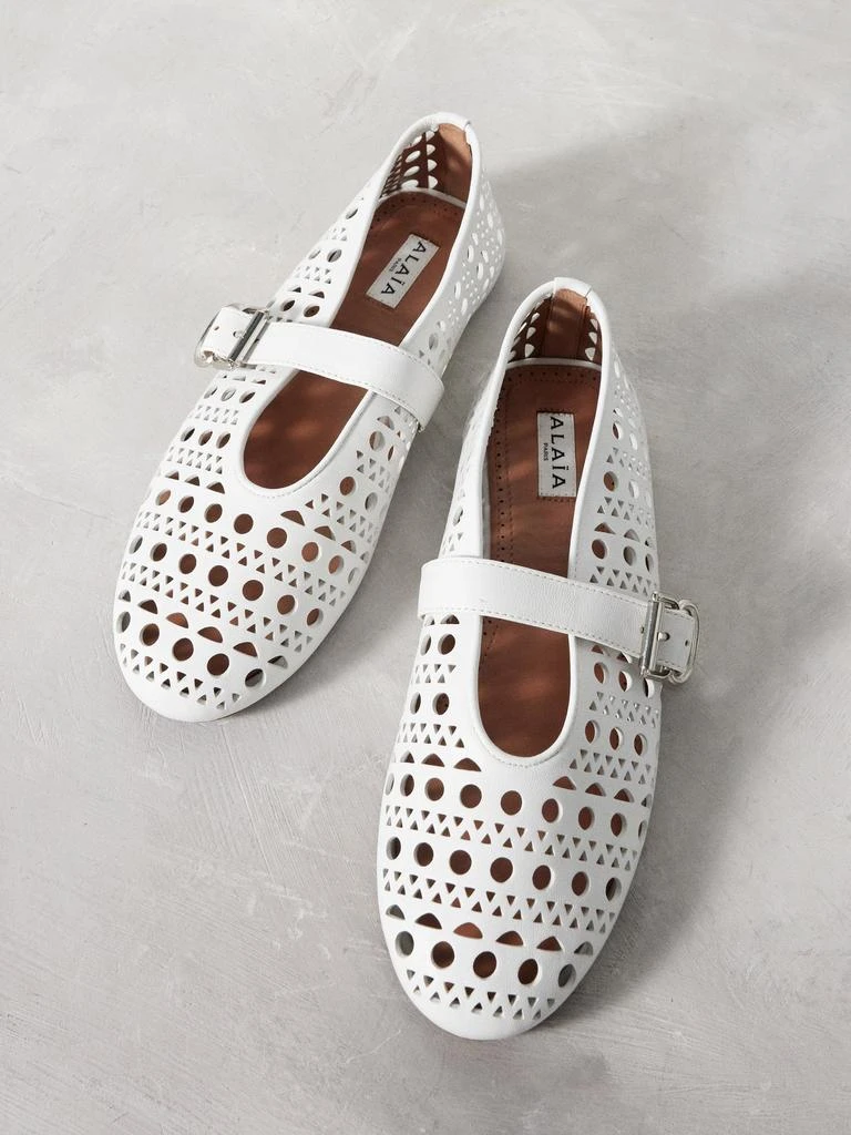 Alaïa Vienne perforated-leather ballet flats 1