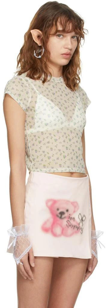 I
m Sorry by Petra Collins SSENSE Exclusive Yellow Seashell Mesh T-Shirt 2